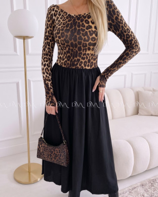 Maxi šaty leopardie ellie VV 110