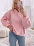 Oversize bavlnená mikina fruit pink AB 244 Oversize bavlnená mikina fruit pink AB 244
