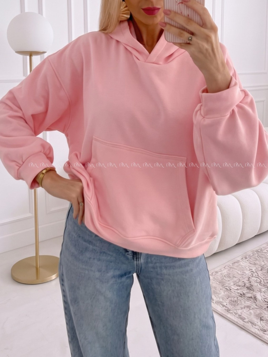 Oversize bavlnená mikina fruit pink AB 244 Oversize bavlnená mikina fruit pink AB 244