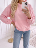 Oversize bavlnená mikina fruit pink AB 244 Oversize bavlnená mikina fruit pink AB 244