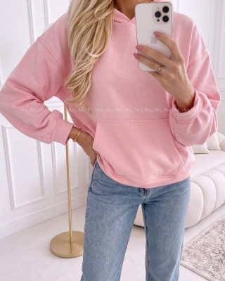 Oversize bavlnená mikina fruit pink AB 244