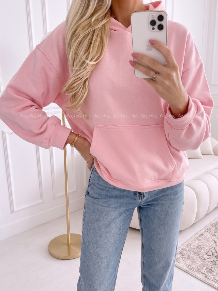 Oversize bavlnená mikina fruit pink AB 244 Oversize bavlnená mikina fruit pink AB 244