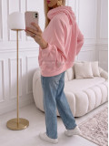 Oversize bavlnená mikina fruit pink AB 244 Oversize bavlnená mikina fruit pink AB 244