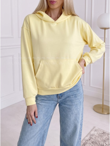 Oversize hladká mikina žltá AB 25