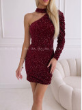 Flitrované mini šaty glami burgundy AA 179 Flitrované mini šaty glami burgundy AA 179