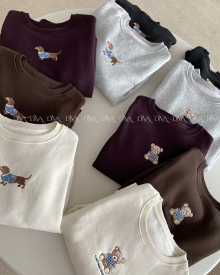 Zateplená oversize mikina teddy bear krémová B 113