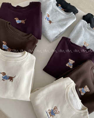 Zateplená oversize mikina teddy bear burgundy B 113
