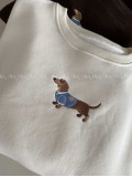 Zateplená oversize mikina dog sivá B 111 Zateplená oversize mikina dog sivá B 111