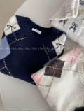 Svetrík s mašličkami navy blue AB 999 Svetrík s mašličkami navy blue AB 999