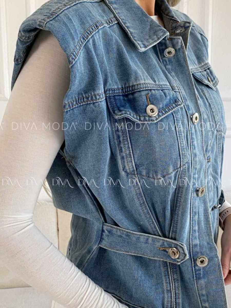 Riflová vesta modrá MM 220 Riflová vesta modrá MM 220