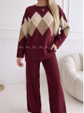 Úpletový komplet triangle burgundy AB 297 Úpletový komplet triangle burgundy AB 297