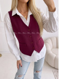 Vesta na gombíky burgundy PP 999