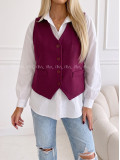 Vesta na gombíky burgundy PP 999