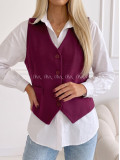 Vesta na gombíky burgundy PP 999