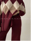 Úpletový komplet triangle burgundy AB 297 Úpletový komplet triangle burgundy AB 297