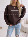 Oversize mikina chocolate čokoládová AA 195 Oversize mikina chocolate čokoládová AA 195